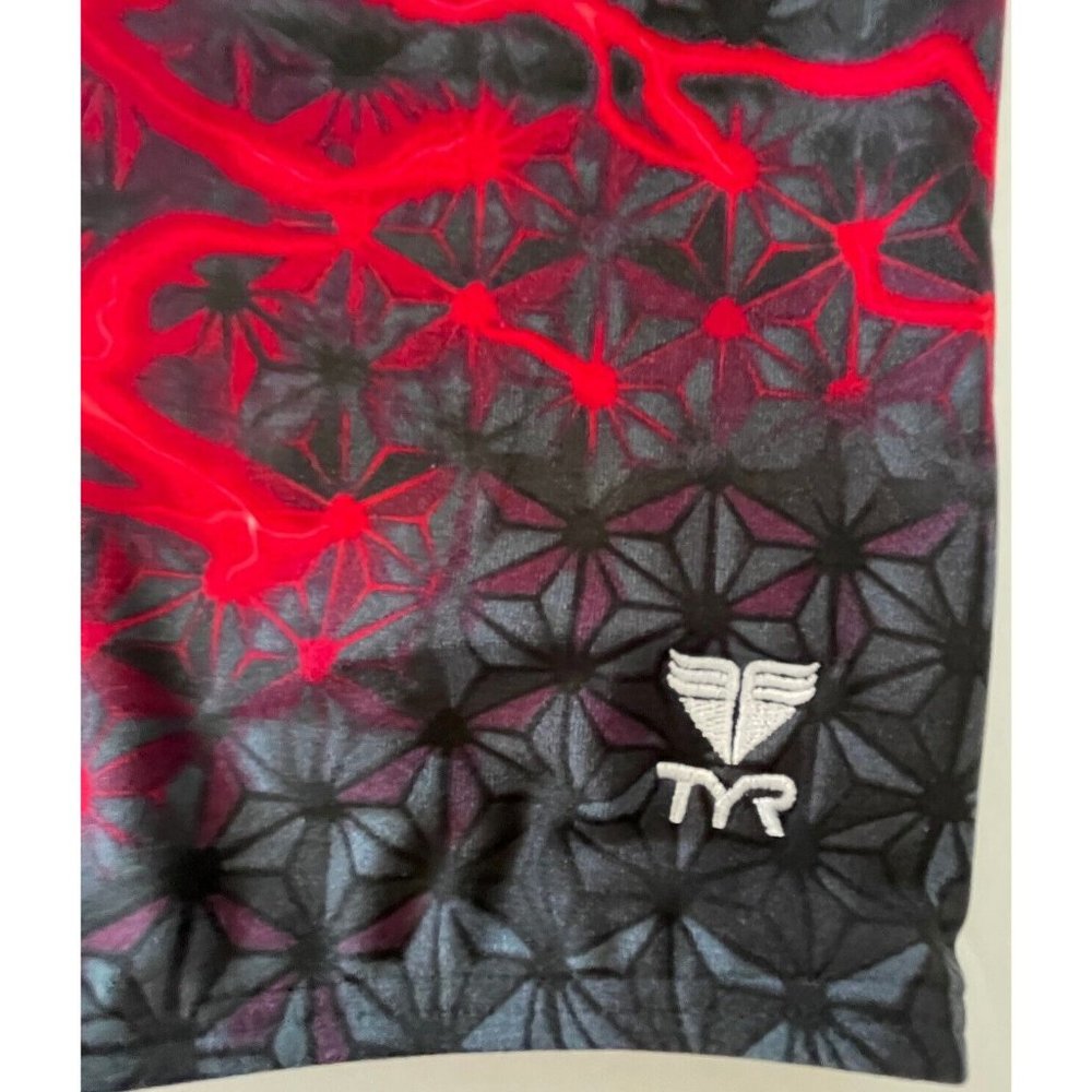 TYR Durafast Lite ILLUME Allover Jammer Men Swim Black Red Size 32 - $54 - Picture 4 of 7